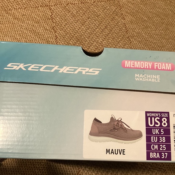 SKECHERS Memory Foam Brand New In Box Beautiful Mauve Color. Machine Washable ♥️ - Picture 3 of 9